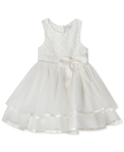 Baby Girls Tiered Pearl Dress