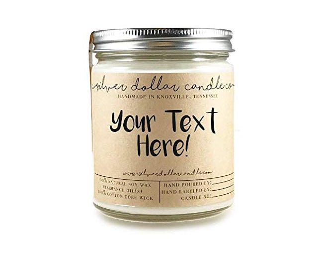Silver Dollar Candle Co. Personalized Gift 8oz Scented Candle
