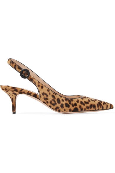 leopard print low heels