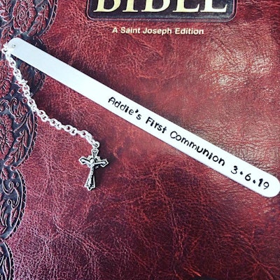 First Communion Personalized Bookmark