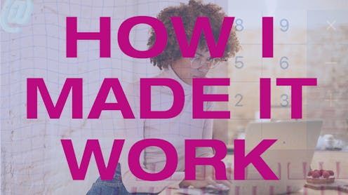 A business owner in Essex working on her laptop blurred in a background of a text reading: 'How I Ma...