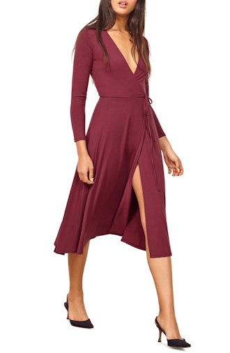 Reformation Maurie Wrap Dress 