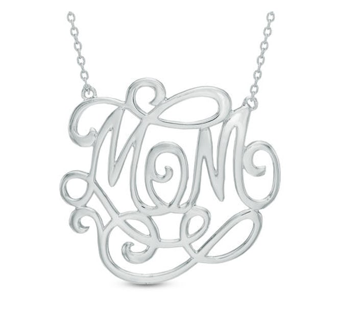 Monogram-Style "MOM" Necklace