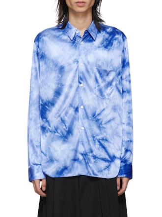 Blue Jersey Bright Uneven Dyed Shirt