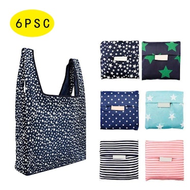 Huangchao Reusable Shopping Bags (6 Bags)