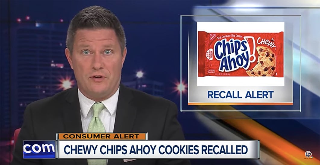 Recall On Some Chips Ahoy! Cookies Has Been Voluntarily Issued Due To