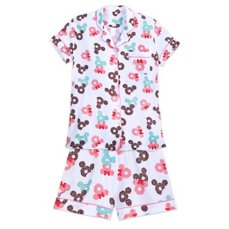  Mickey and Minnie Mouse Donut Pajama Set for Women