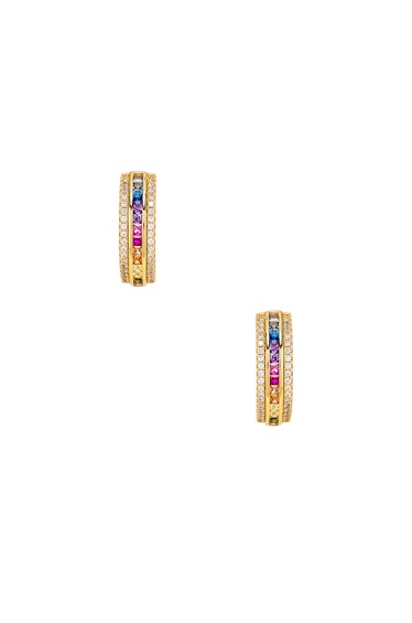 The M Jewelers NY The Three Row Rainbow Earring 