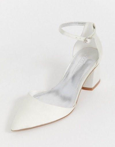 ASOS DESIGN Wide Fit Stardust pointed mid heels