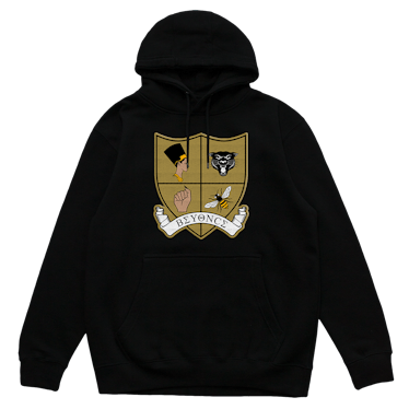 CREST PATCH BLACK PULLOVER HOODIE
