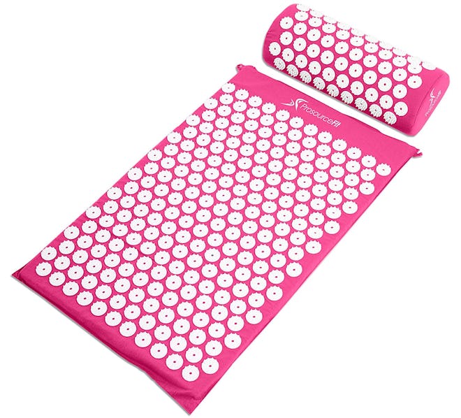 Prosource Fit Acupressure Mat and Pillow Set for Back/Neck Pain Relief and Muscle Relaxation