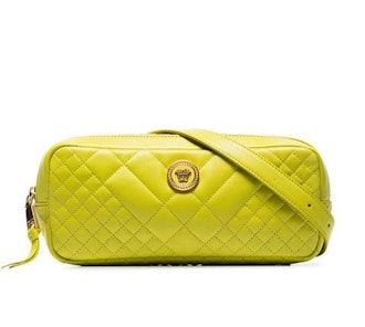 Yellow Medusa Quilted-Leather Belt Bag