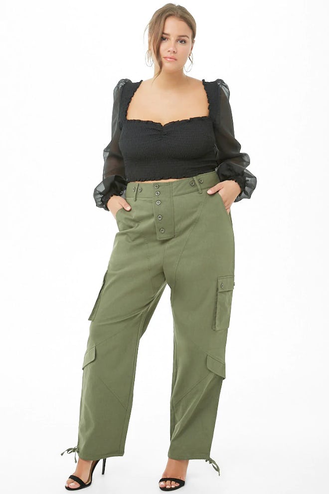 Plus Size Cargo Trousers
