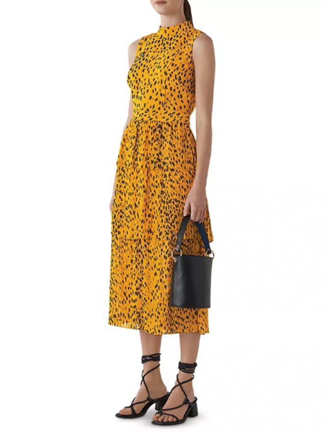 Cheetah-Print Tiered Dress