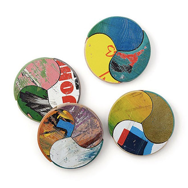Recycled Skateboard Coasters - Set of 4