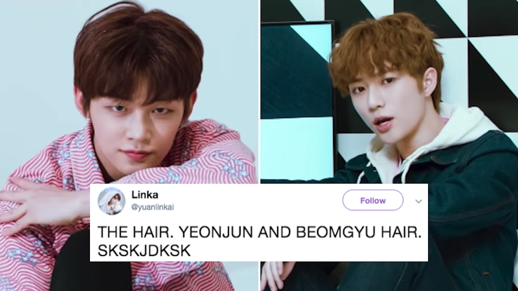 These Photos Of Txt S Yeonjun Beomgyu S New Hair Colors