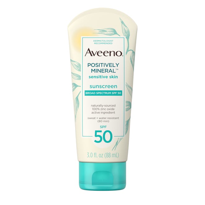 Aveeno Positively Mineral Sensitive Face Sunscreen SPF 50 