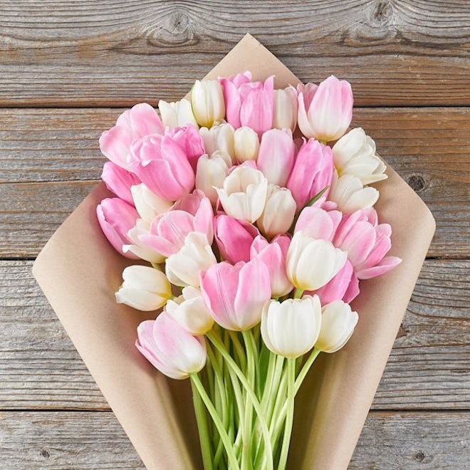 Luxe Pink & White Tulips