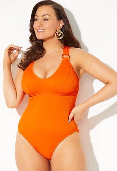 GabiFresh x Swimsuits For All Trendsetter Ribbed X-Back One Piece Swimsuit