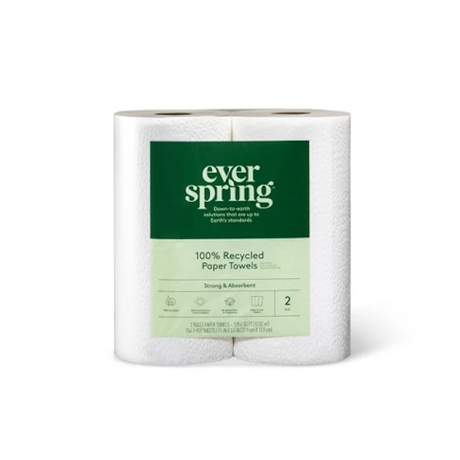 100% Recycled Paper Towels - Everspring, 2 Rolls