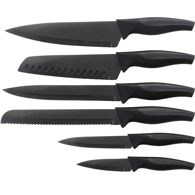 Wanbasian Matte Black Knife Set (6 Pieces)