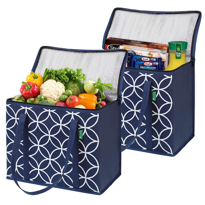 Creative Green Life Insulated Grocery Shopping Bags (2 Pack)