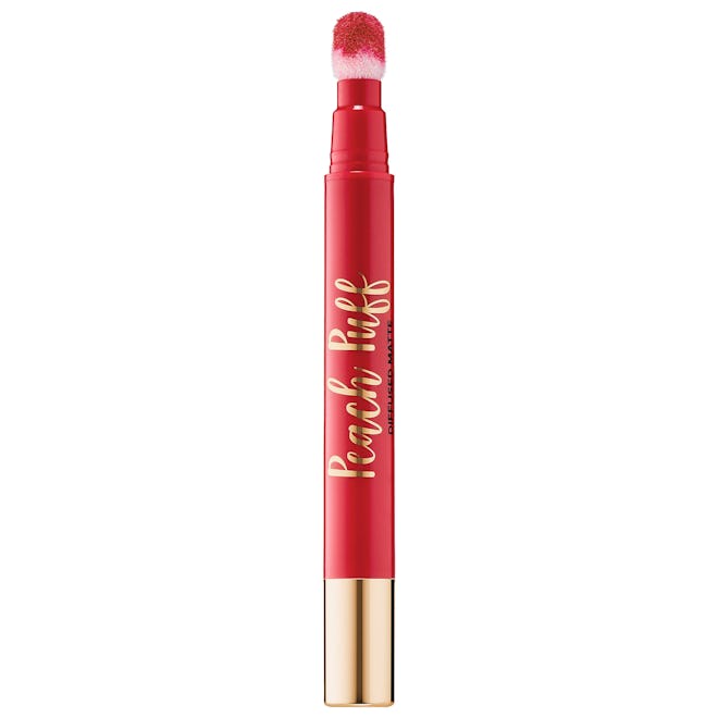 Peach Puff Long-Wearing Diffused Matte Lip Color in Straight Fire