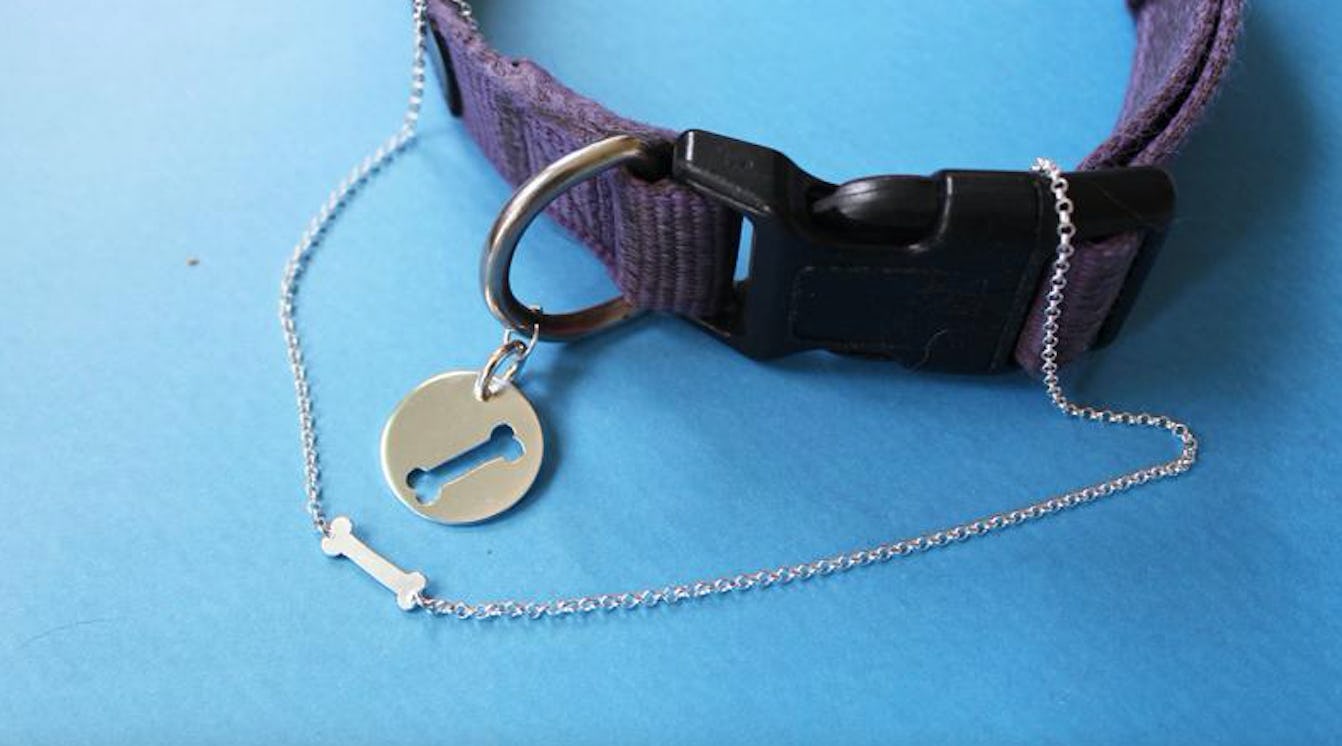 dog friendship necklace and collar charm