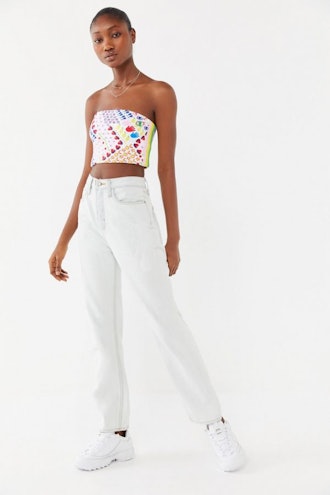 Allover Print Cropped Tube Top