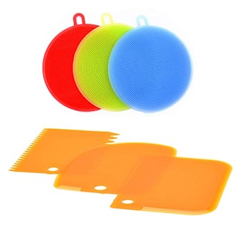 SimplyNonSlip Silicone Scrubbers and Scrapers (3 Pack)