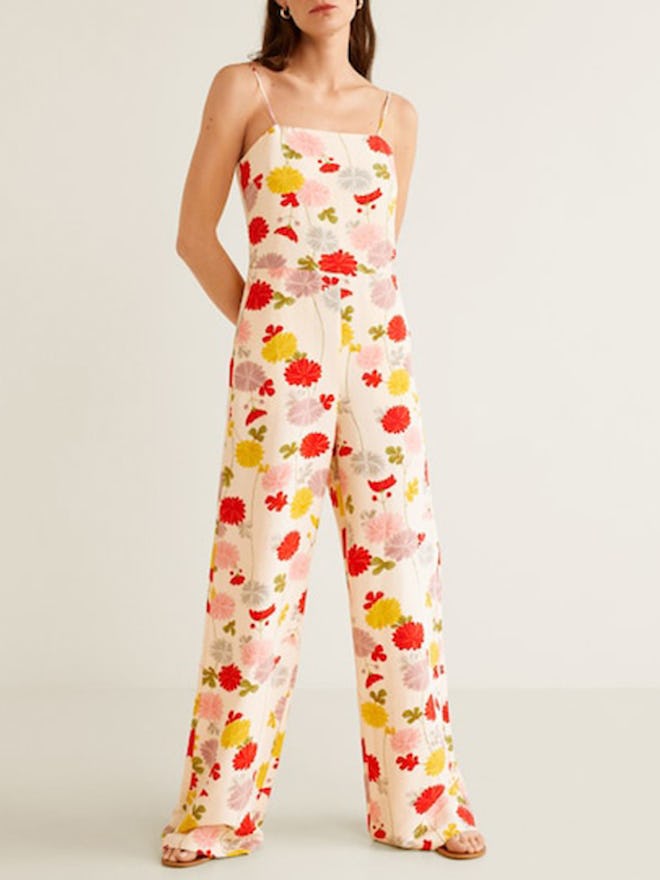 Flower Linen-Blend Jumpsuit