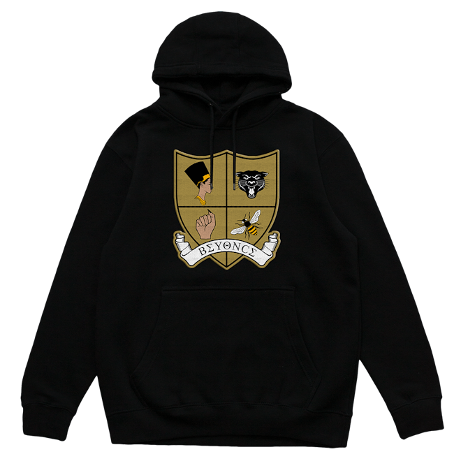 Crest Patch Black Pullover Hoodie 