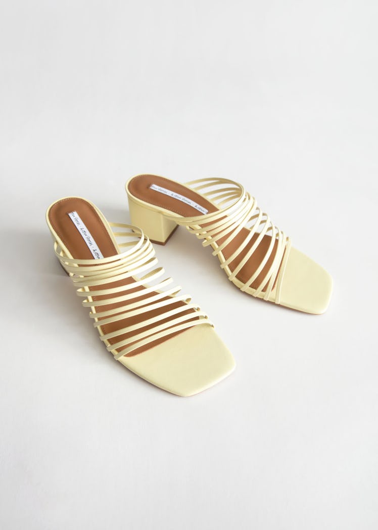 Strappy Square Toe Heeled Sandals