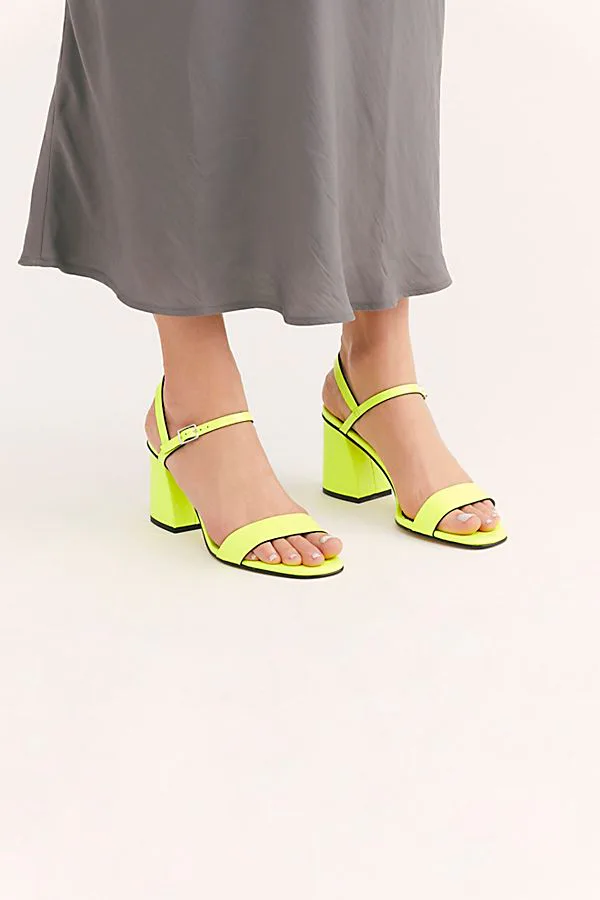 Strappy Heeled Sandals in Amethyst