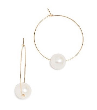 Freshwater Cultured Pearl Around Hoop Earrings