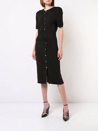 Mid-Length Buttoned Dress
