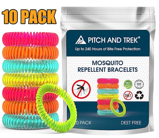 PITCH AND TREK Mosquito Repellent Bracelets (Pack Of 10)