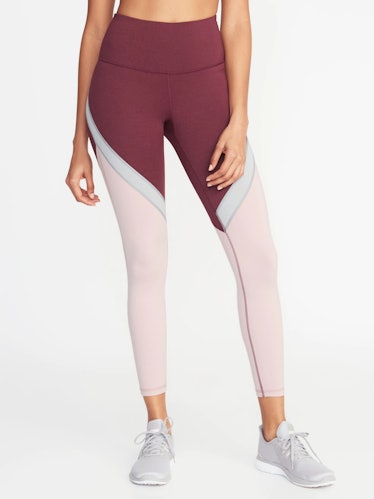 High-Rise Elevate Color-Blocked 7/8-Length Compression Leggings for Women