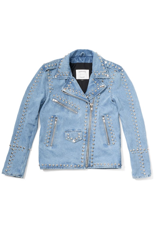 Denim Western Dome Studded Jacket