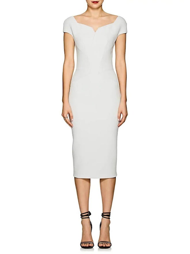 Bonded Crepe Fitted Sheath Dress