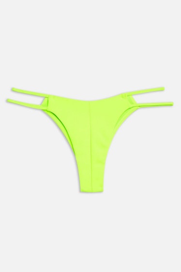 Neon Yellow Cut Out Bikini Bottoms