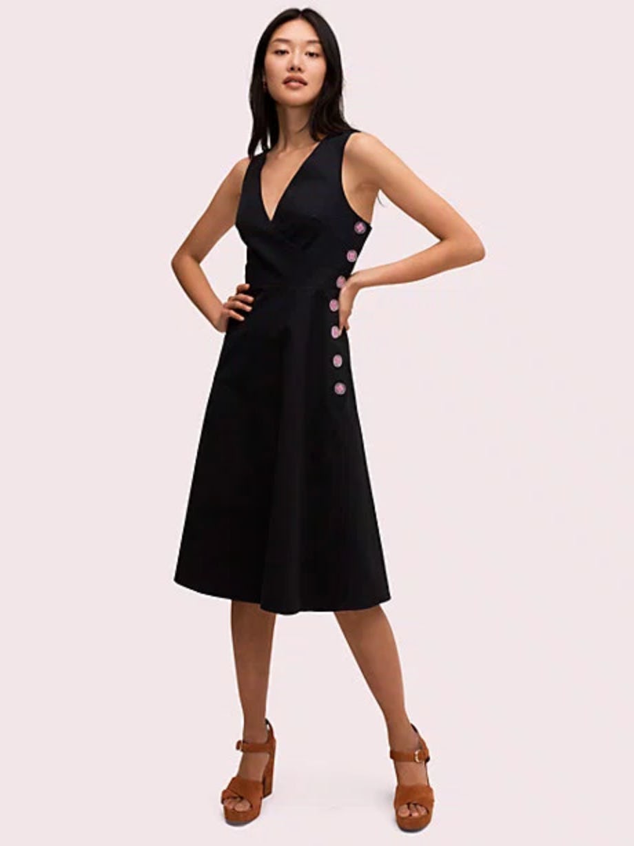 kate spade scallop block midi dress