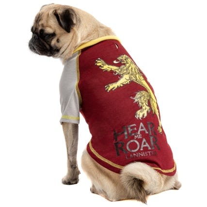 Game of 2025 thrones dog sweater