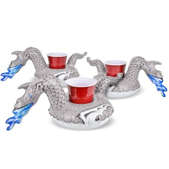 GoFloats Inflatable Ice Dragon Drink Holders (3 Pack)