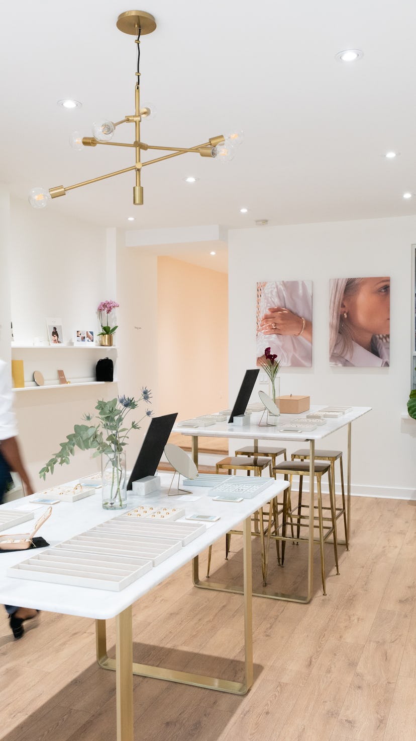 A work space that is decorated with instagram brands