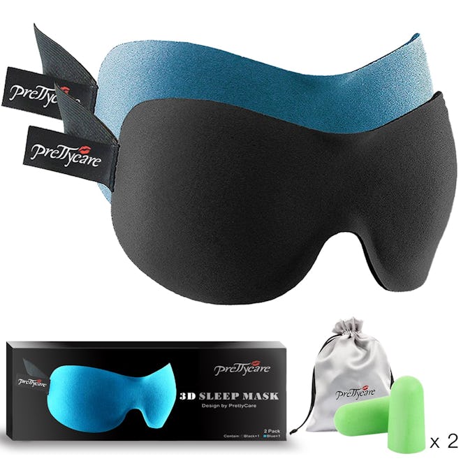 PrettyCare 3-D Sleep Masks (Pack of 2)