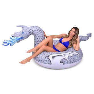 GoFloats Ice Dragon Pool Float - Inflatable Raft for Adults & Kids