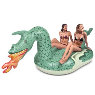 GoFloats Dragon Giant Inflatable Fire Dragon Pool Float