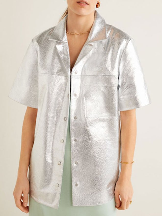 Metallic Leather Shirt