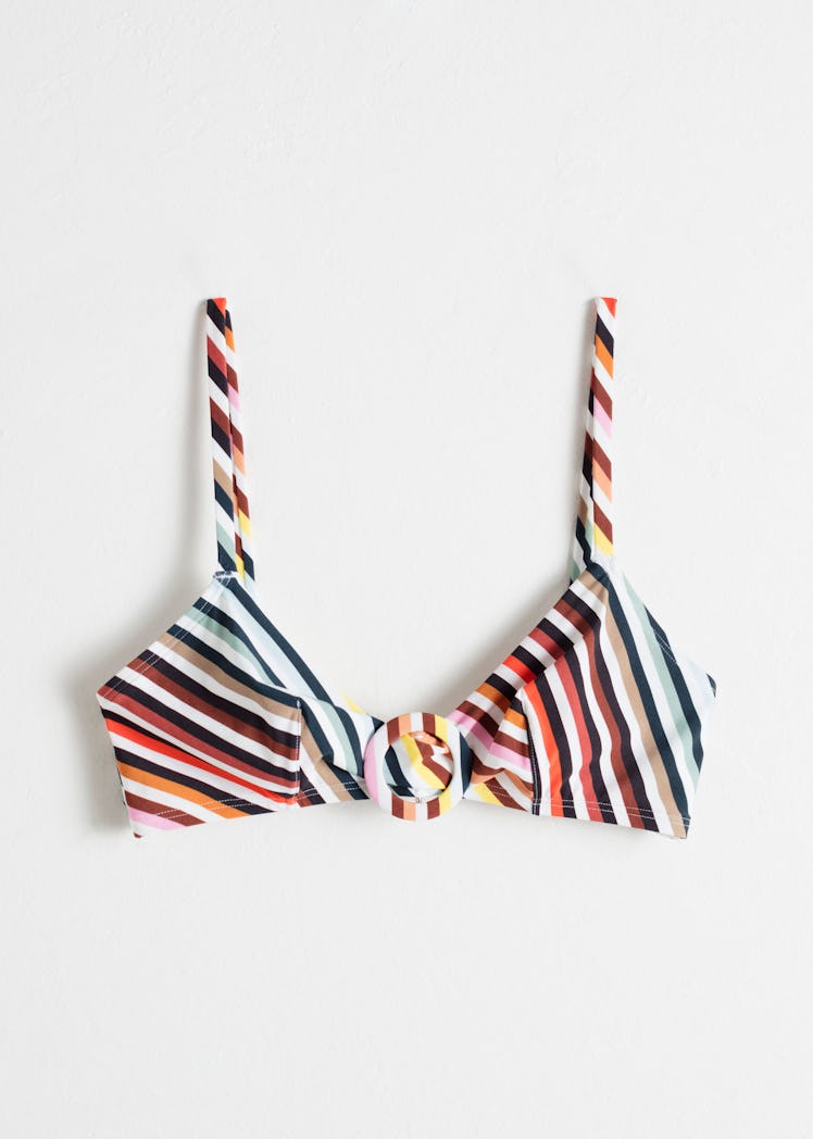 Rainbow Stripe O-Ring Bikini top